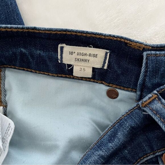 Madewell 10" High Rise Skinny Jeans: Drop Hem Edition Medium Wash, Size 25 NWOT - Picture 11 of 13